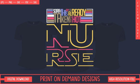 Colorful Nurse Design for Print Item