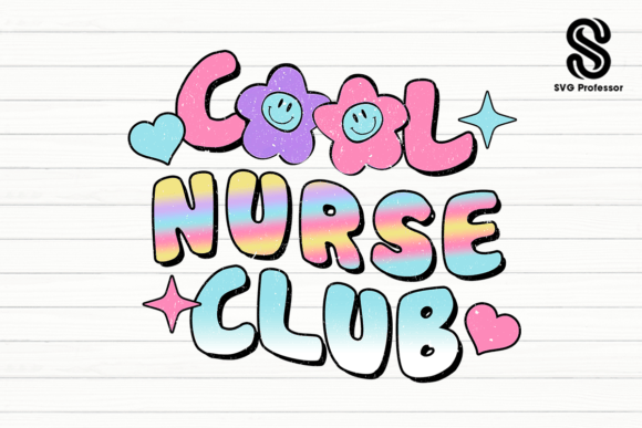 Cool Nurse Club Sublimation PNG