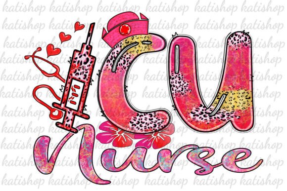 ICU Nurse Valentines Day Png Sublimation