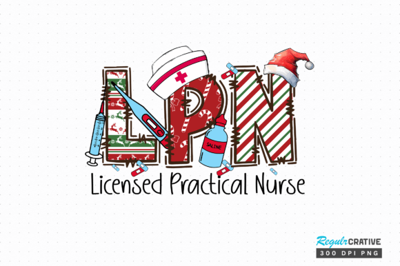 LPN Licensed Practical Nurse Png Design: Graphics for Crafts and Digital Selling