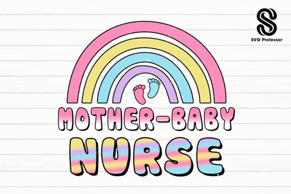 Mother-Baby Nurse Sublimation PNG: Graphics for Crafts