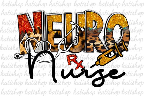Neuro Nurse Glitter Western Sublimation Graphics