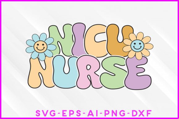 Nicu Nurse Groovy Sublimation Design: Graphics and Crafts