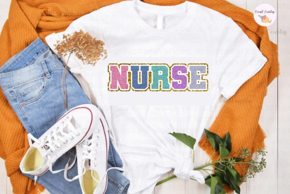 Nurse Faux Chenille Letters Png: Graphics for Crafts