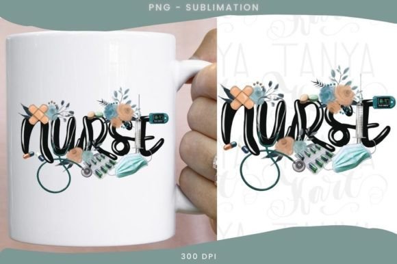 Nurse Floral Png Digital Download: Graphics & Crafts