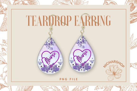 Nurse Flower Stethoscope Heart Teardrop3: Graphics and Crafts for Creative Design