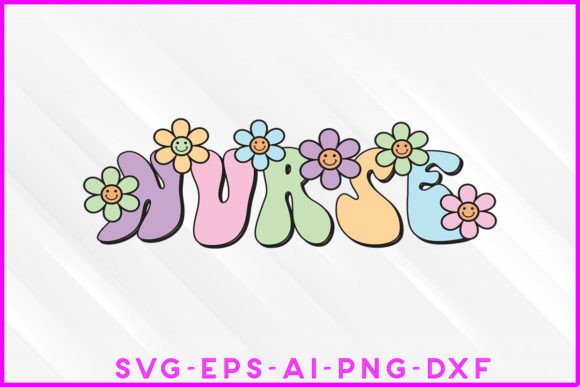 Nurse Groovy Sublimation Design: Graphics for Crafts