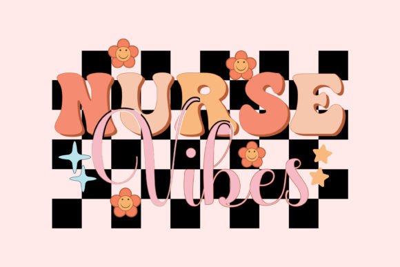 Nurse Vibes, Retro Nurse PNG Sublimation