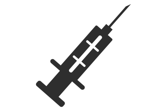 Syringe Black Icon: Graphics for Medical Crafts
